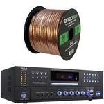 Pyle 4CH 4000W Bluetooth Home Audio Amplifier, 50 Feet 16 Gauge Speaker Wire. Fixed Price $283.49.