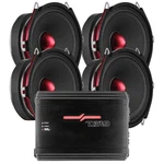 DS18 Combo 4X PRO-X57.4BM 5X7" Mid-range Speakers With ZR800.4D Amplifier. Fixed Price $579.95.