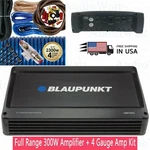 Blaupunkt AMP2002 Audio 2-CHANNEL Full Range Amplifier + 4 Gauge 2300W Blue. Fixed Price $99.59.