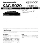 Kenwood KAC-9020 Amplifier Owners Instruction Manual. Fixed Price $22.24.