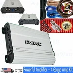 Audiobank Monoblock 1600 Watts Class Car Bass Amplifiers P1601 + Kit. Fixed Price $74.99.