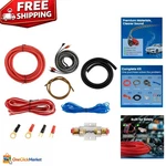 Full Car Amplifier Installation Wiring Kit 8 Gauge, Oxygen-free Copper Cables. Fixed Price $27.99.