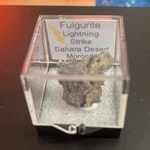 Fulgurite Lightning Strike Mineral Specimen Sahara Desert Morocco Display Box. Fixed Price $28.00.