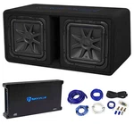 Kicker 44DL7S122 Dual 12" 3000W Solo-baric Loaded Subwoofer Box+amp+wires. Fixed Price $859.01.