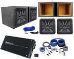 (2) Kicker 45L7R154 15" 3600W Car Subwoofers+vented Box+amplifier+amp Kit. Fixed Price $1106.82.
