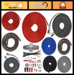 4 Gauge Amplifier Install Wiring Kit - Complete Sound System Setup 2500W Power. Fixed Price $35.63.