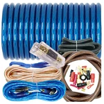 Audiotek 4 Gauge Kit Amplifier Install Wiring Complete Wire 2300W Blue. Fixed Price $36.99.