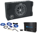 Kicker 48CDF104 COMP12 10" 300W Down Firing Car Subwoofer+mono Amplifier+amp Kit. Fixed Price $244.90.