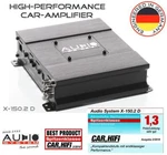 Audio System X-150.2 Amplifier 2-CHANNEL Digital 500 Watt Rms. Fixed Price $350.13.