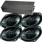 Pioneer GM-D1004 Channel Car Amplifier & 4X TS-G6930F 6"X9" 400W Speakers. Fixed Price $301.99.