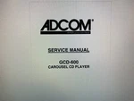 Adcom Audio Service Manual Digital. Fixed Price $9.99.