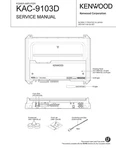 Service Manual Guide For Kenwood KAC-9103. Fixed Price $12.50.
