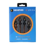 Memphis Audio ETP-17.4 Ft. 4-CHANNEL Rca Interconnect Cable Car New. Fixed Price $34.95.