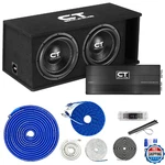 Ct Sounds Dual 12 2600W Complete Bass Package With Loaded Subwoofer Box And Amp. Fixed Price $882.46.