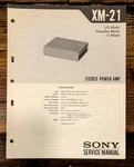 Sony XM-21 Amplifier Service Manual *original*. Fixed Price $19.97.