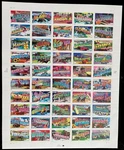 2002, Usa, 50 States 34C Multi, Self-adhesive Se-tenant Pane Of SC.#3610A. Fixed Price $25.00.